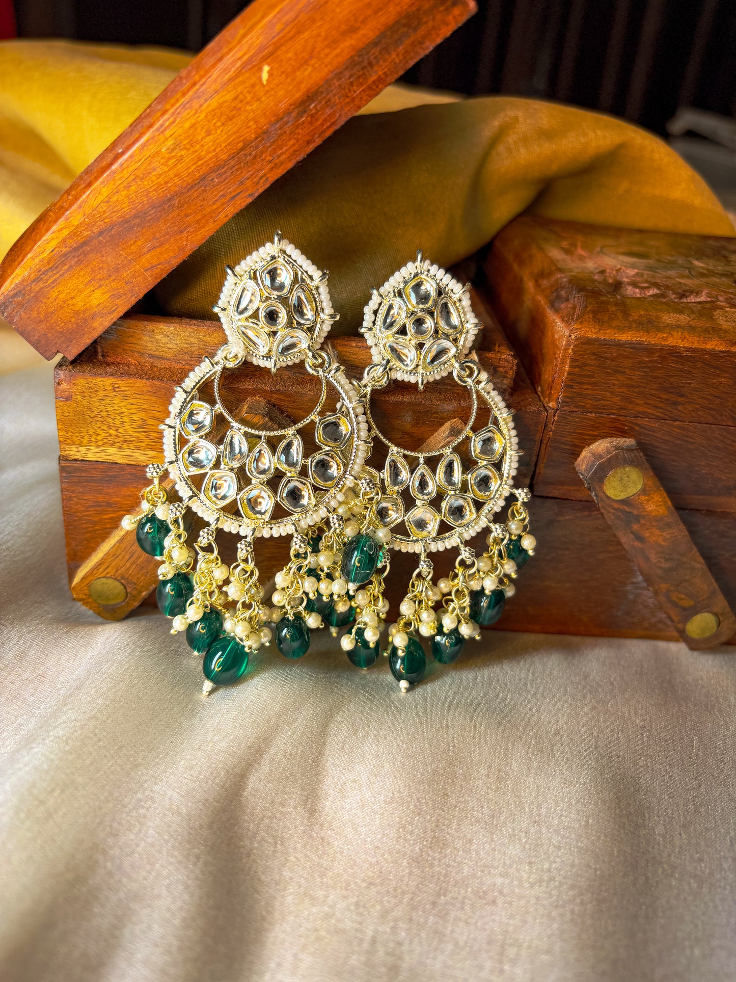 Rio Pearl Earrings- Green