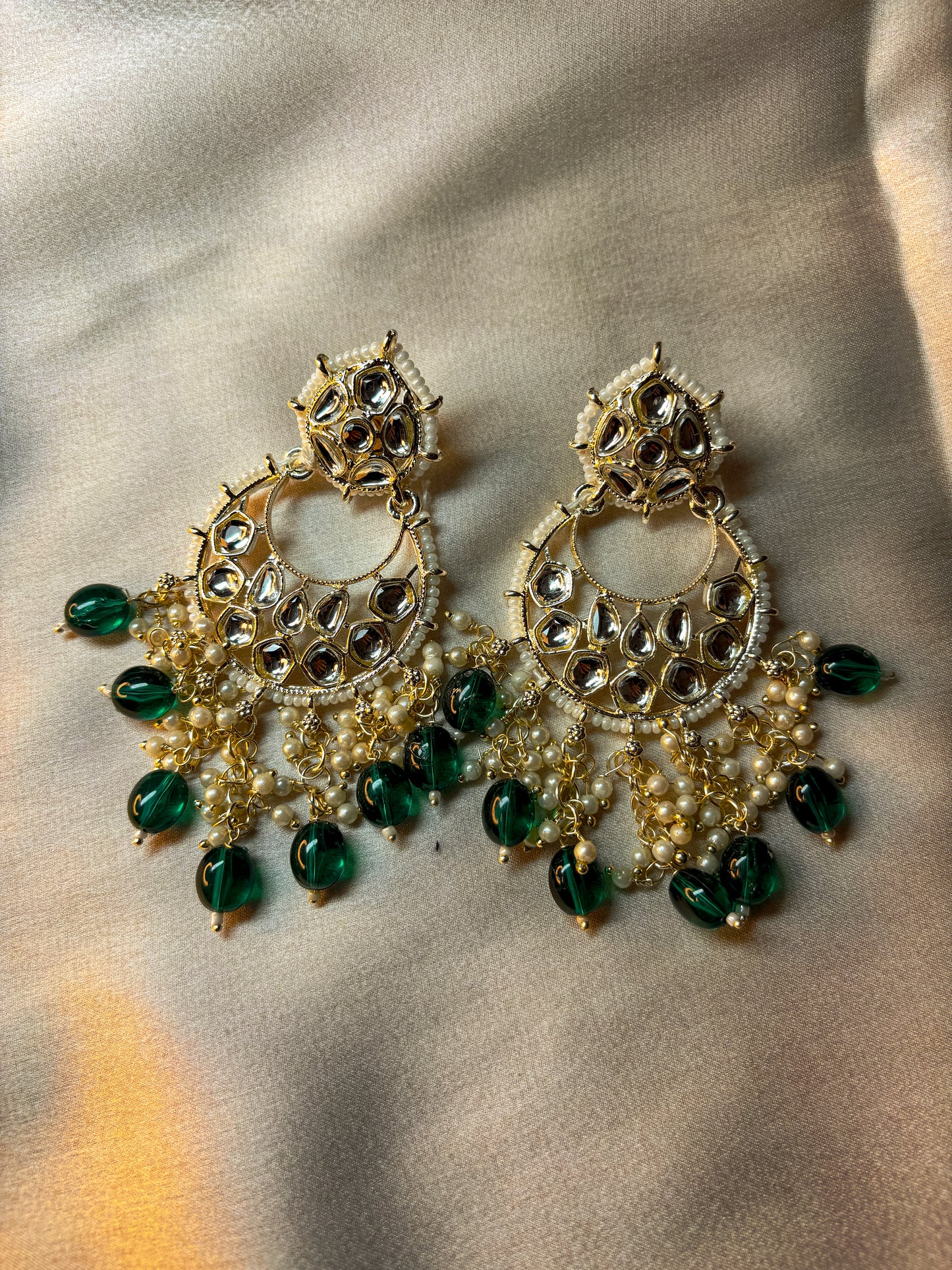 Rio Pearl Earrings- Green