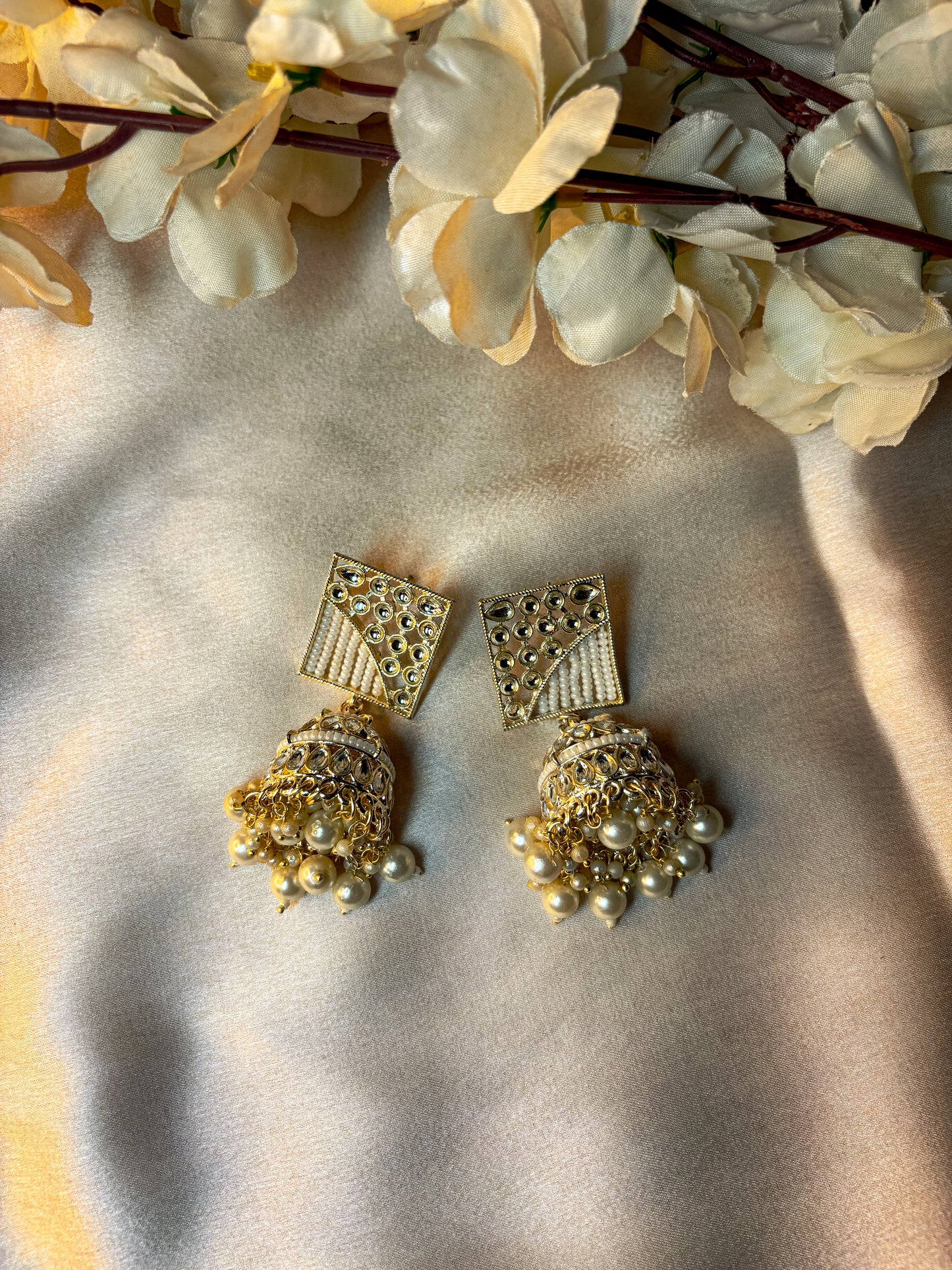 May Jhumka- Ivory