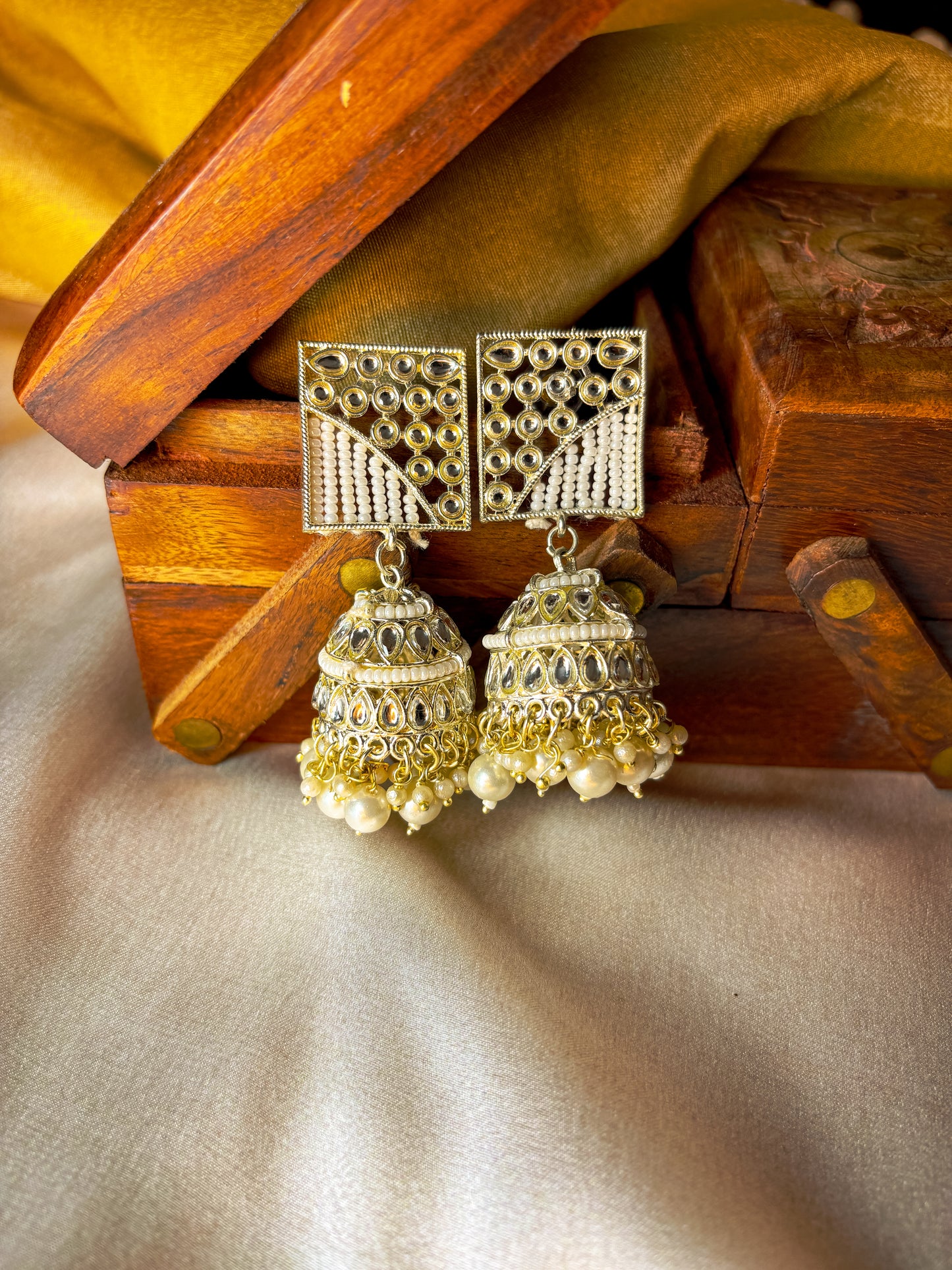 May Jhumka- Ivory