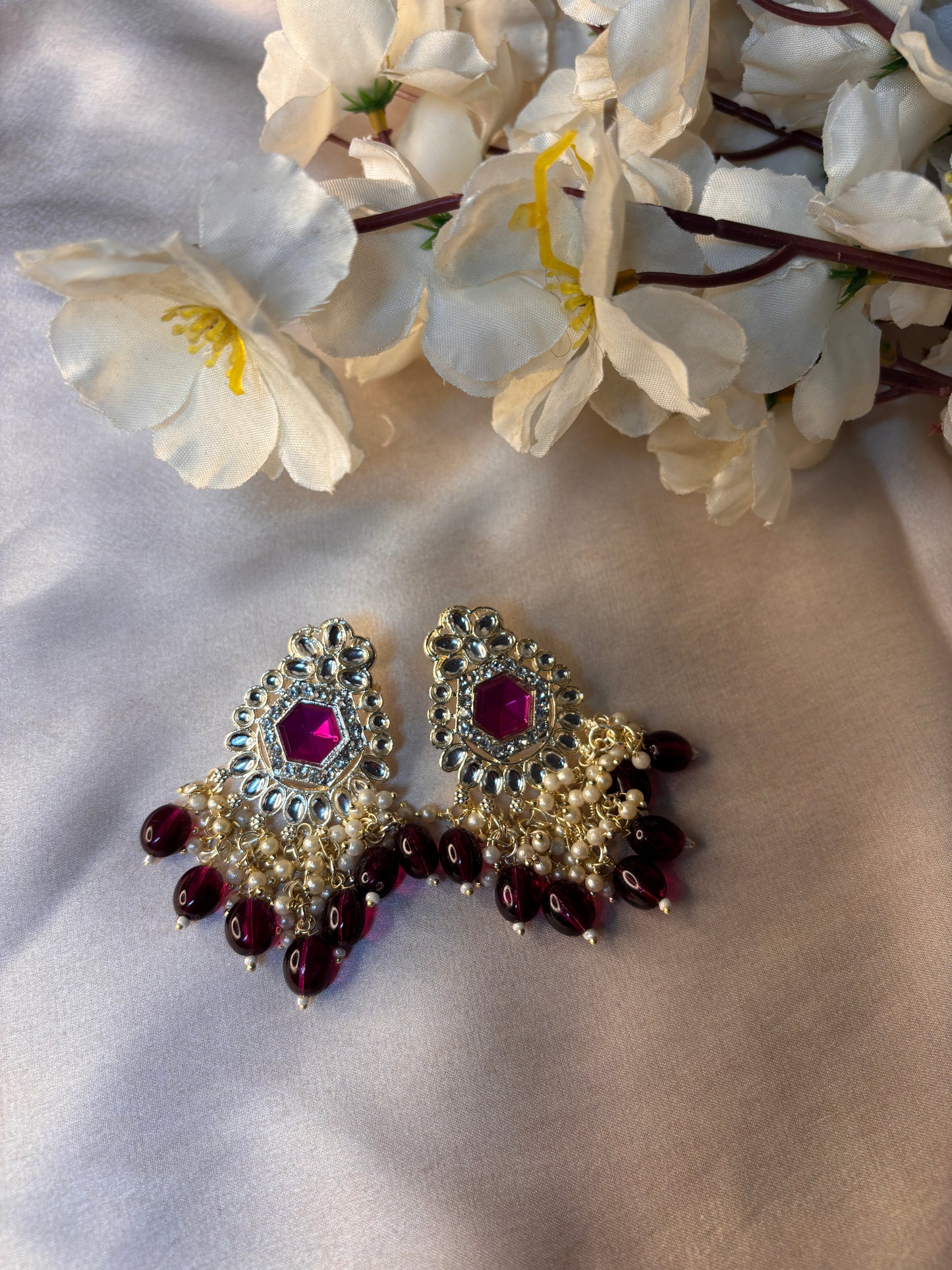 Sutton Earrings- Wine