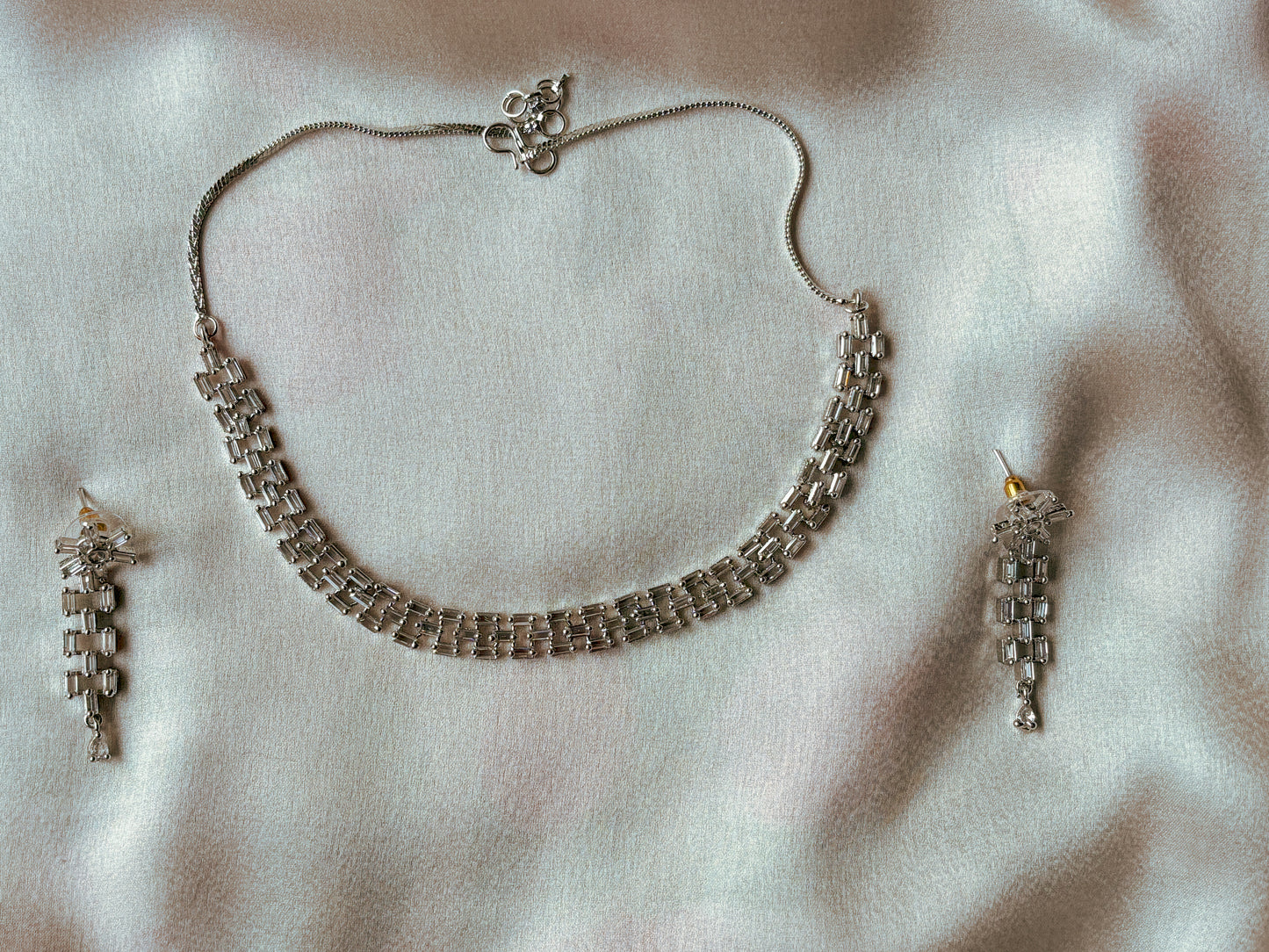 Ziya American Diamond Necklace with Earrings