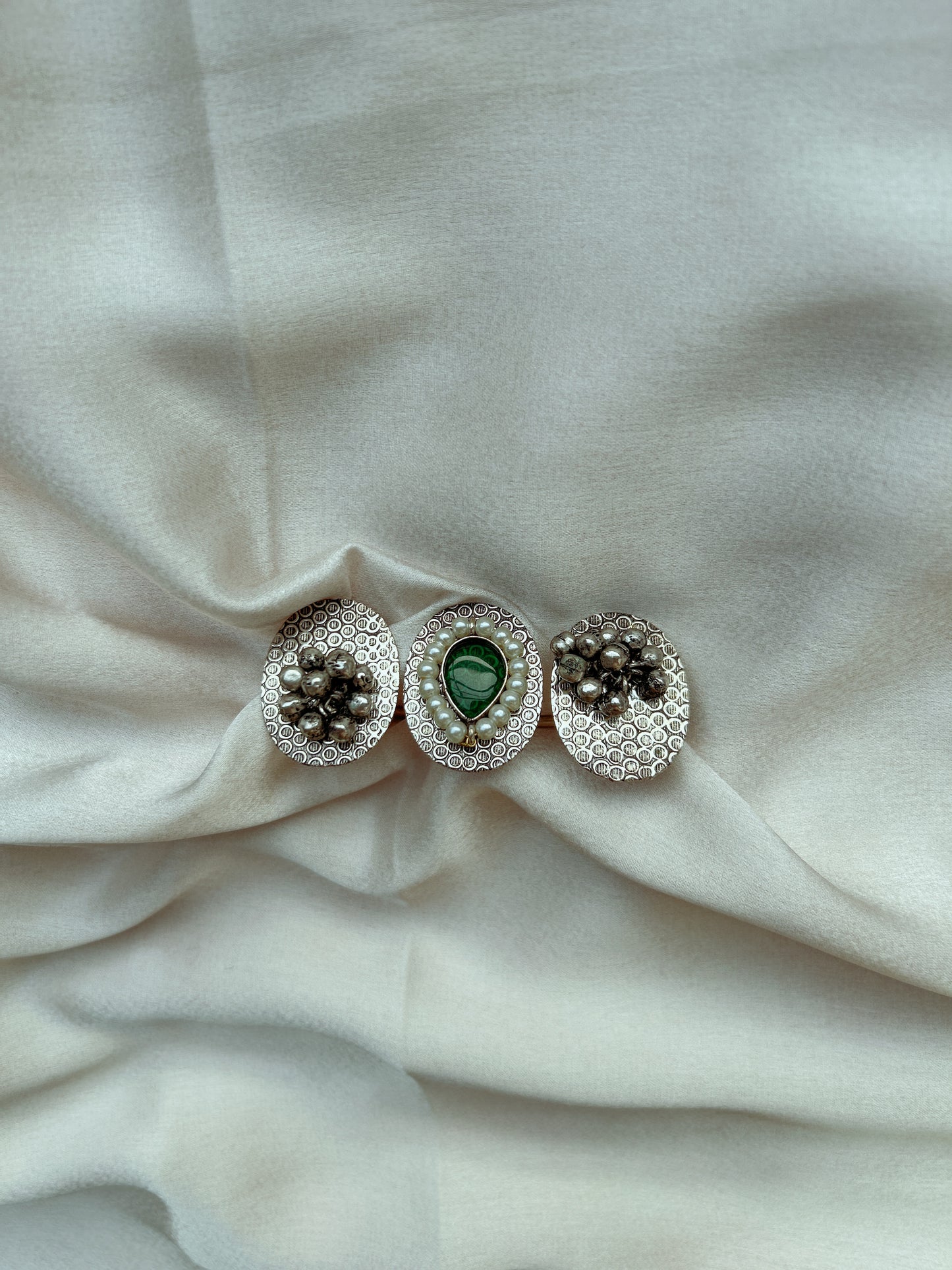 Nina Oxidized Statement Ring