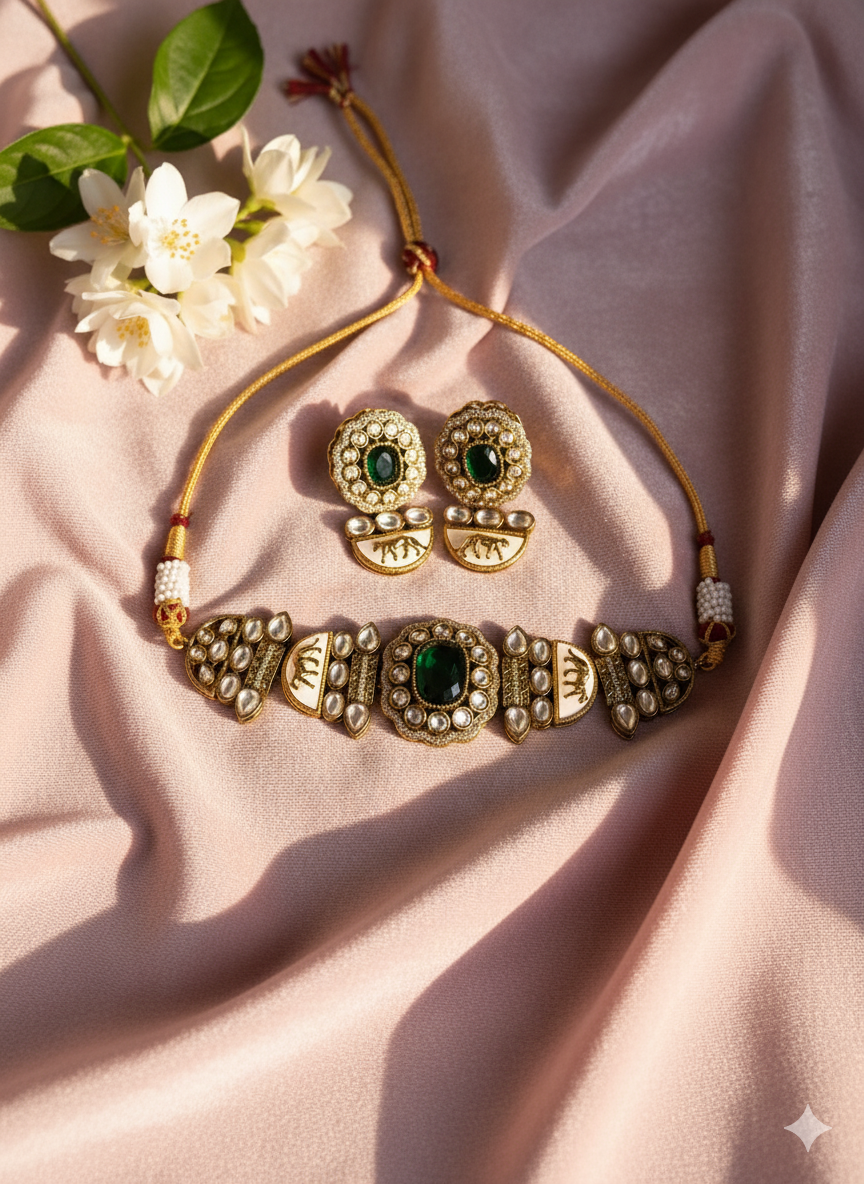 Carrie Emerald Choker