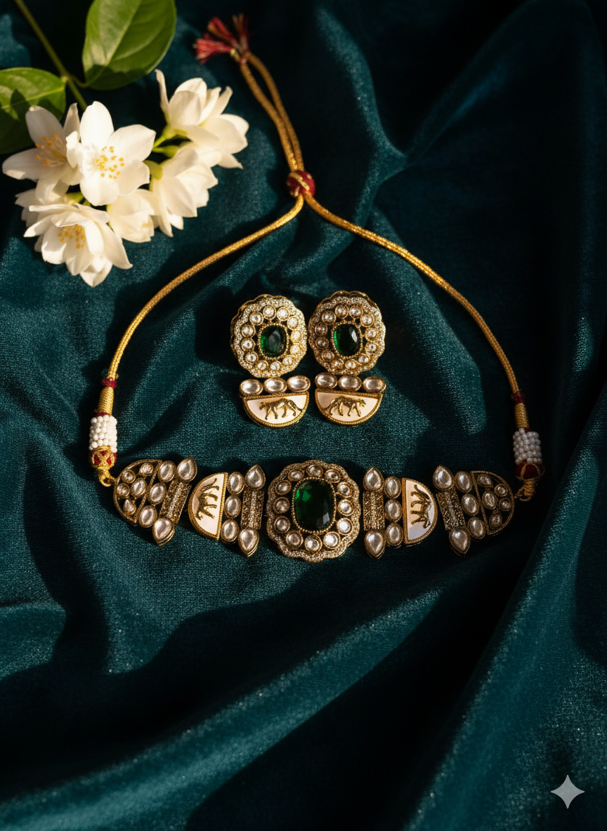 Carrie Emerald Choker