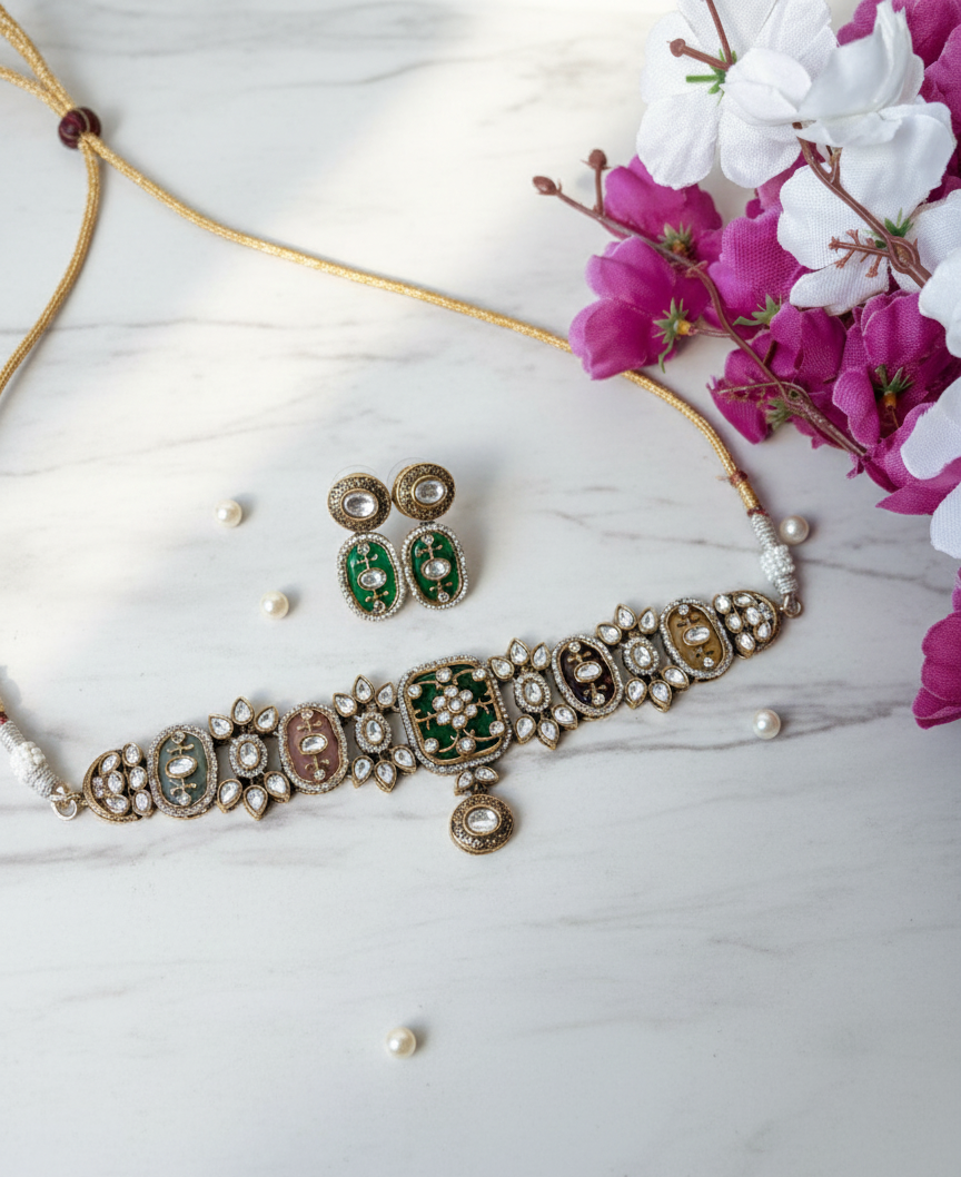 Elizabeth Victorian Choker - Multicolour