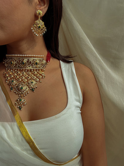 Rajwada Regal Necklace with Earrings