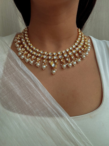 Emma  Kundan & Pearls Choker Set