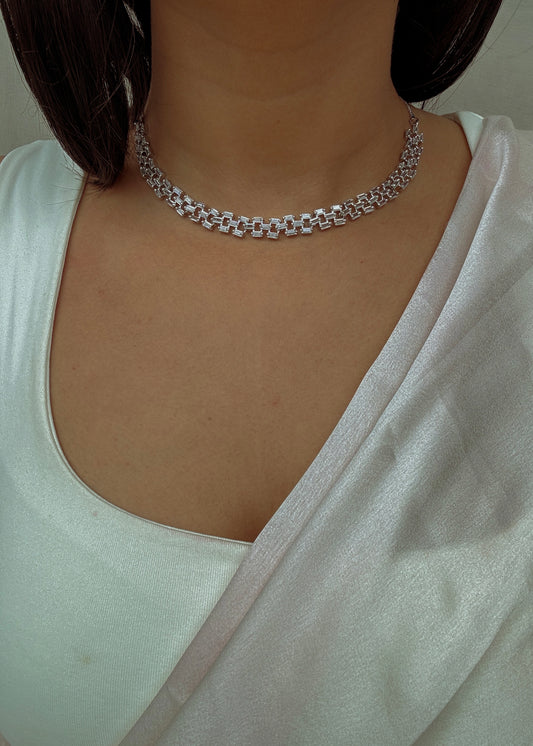 Ziya American Diamond Necklace with Earrings