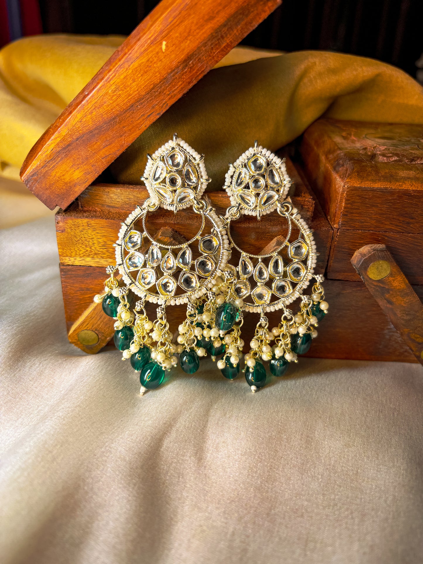 Rio Pearl Earrings- Green