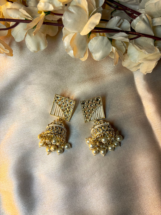 May Jhumka- Ivory