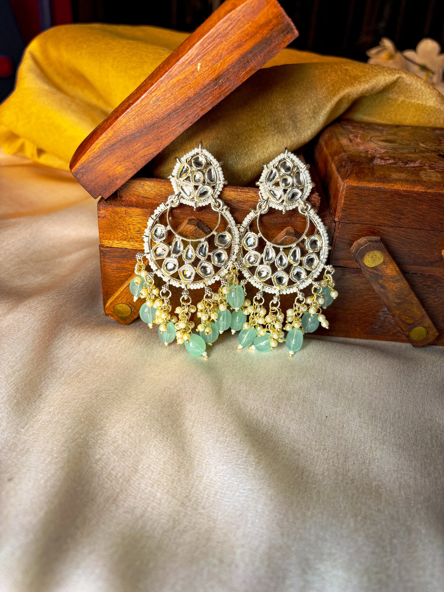 Rio Pearl Earrings- Teal