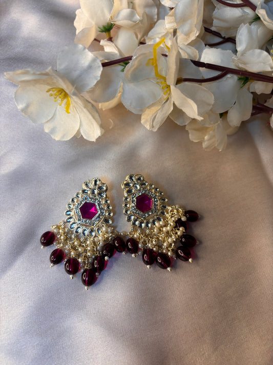 Sutton Earrings- Wine