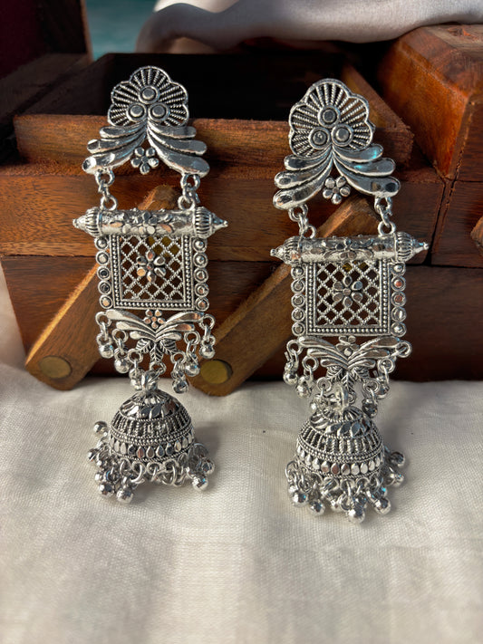 Oxidized Silver Earrings