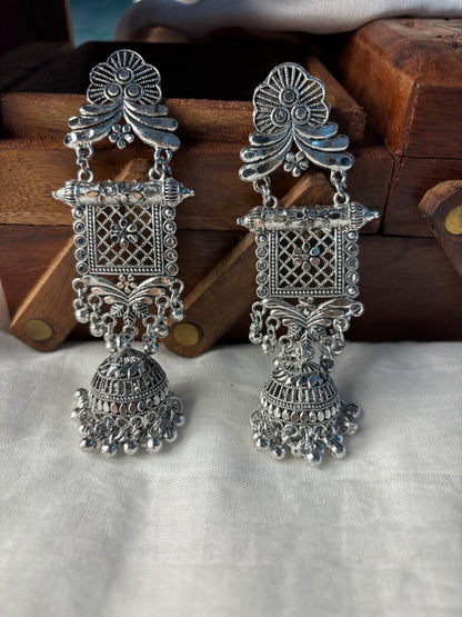 Oxidized Silver Earrings