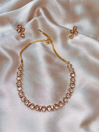 Queen's Gold Plated Necklace Set