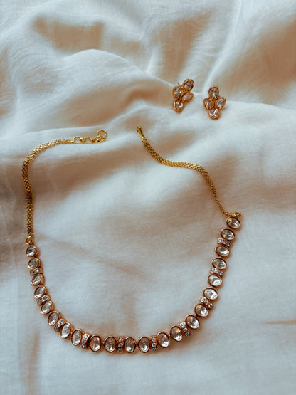 Queen's Gold Plated Necklace Set