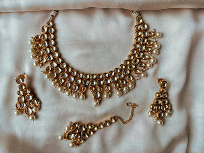 Emma  Kundan & Pearls Choker Set