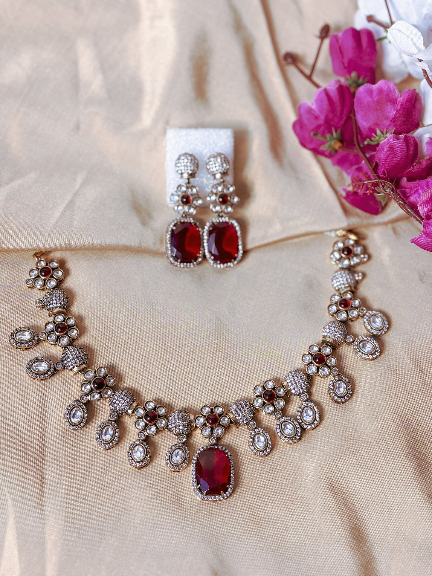 Natalie Victorian Set- Maroon