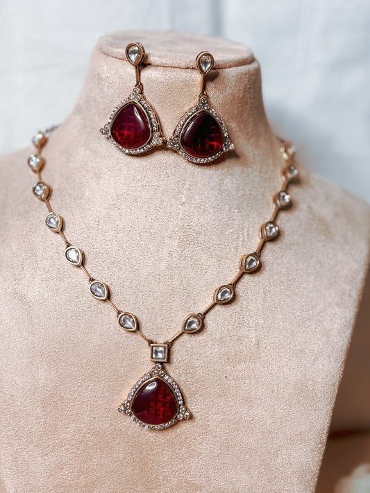 Scarlett Victorian Set- Maroon