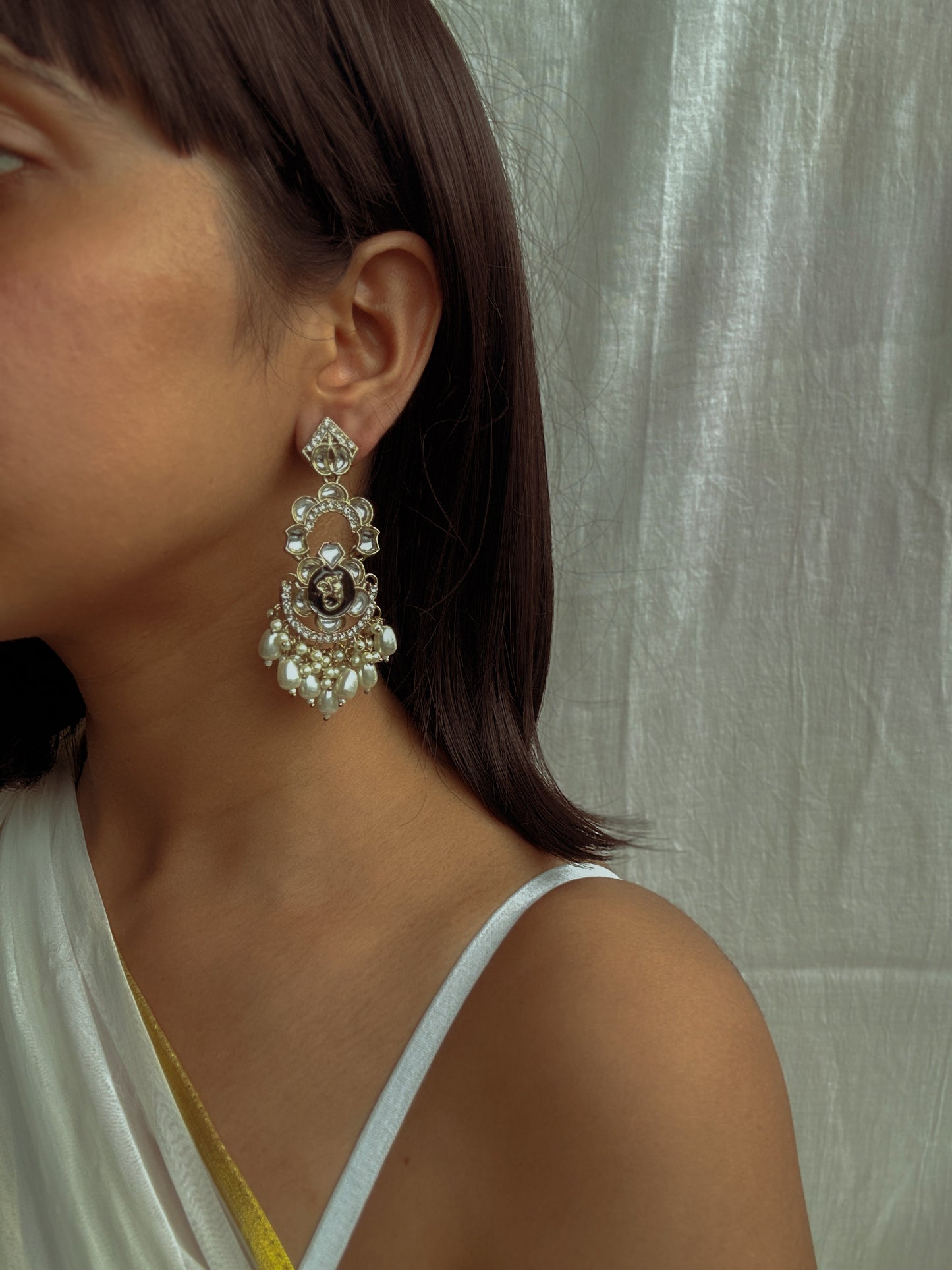 Ethereal Kundan Pearl Earrings