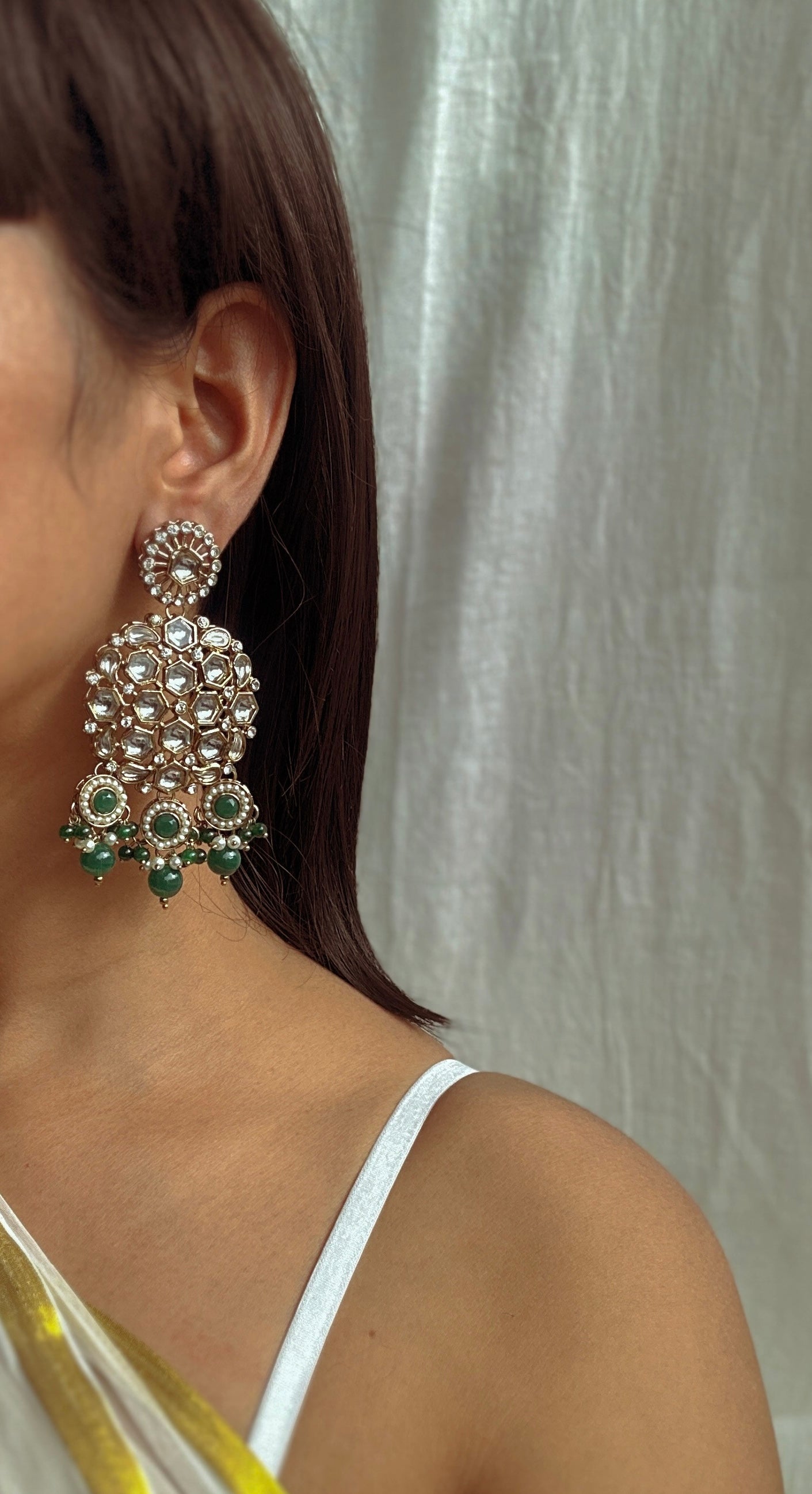 Empress Kundan Pearl Earrings