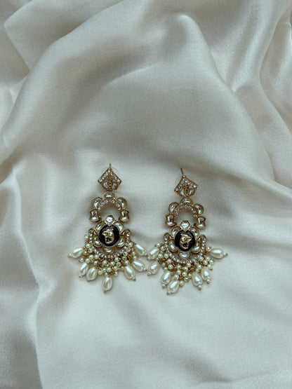 Ethereal Kundan Pearl Earrings